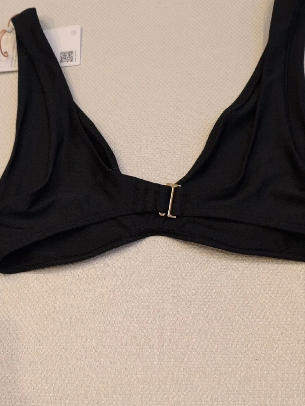 Quince Black Top with Red Bottom Bikini